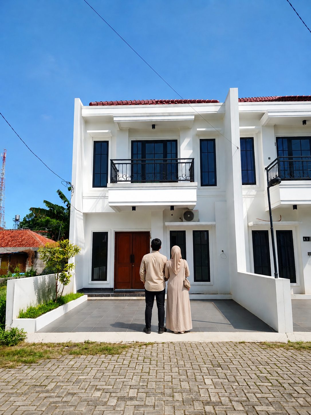 Nura Residence Fasad Rumah 2 Lantai Modern Klasik Cibubur